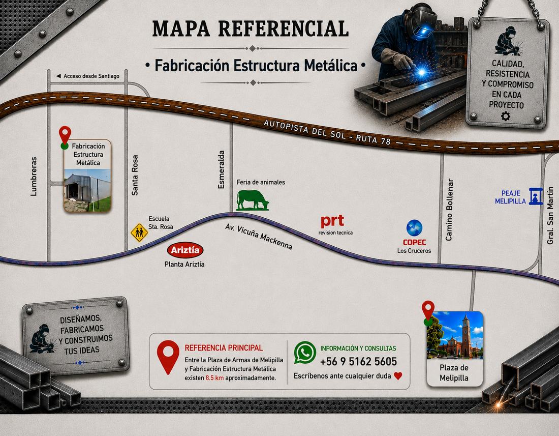 Mapa referencial de ubicaci&oacute;n MaiSan en Melipilla
